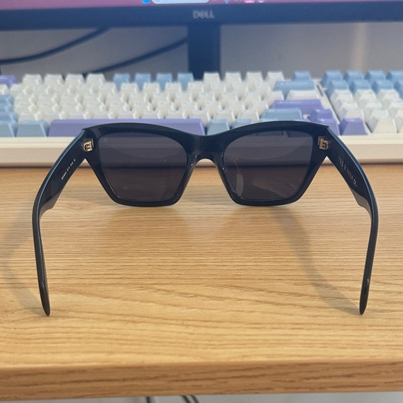 Rag and Bone Black Square Sunglasses